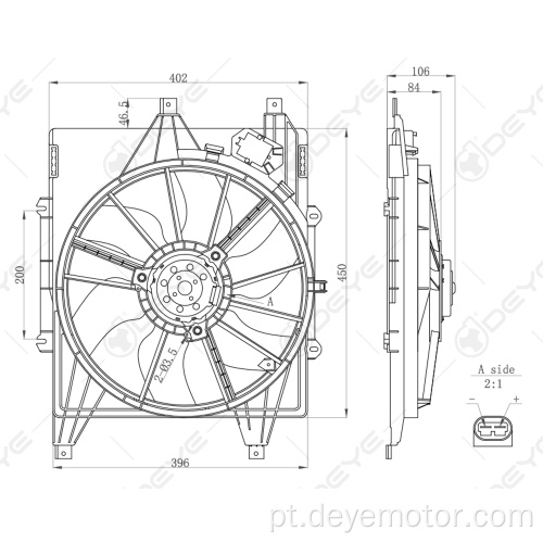 Motor do ventilador de resfriamento do radiador elétrico para Renault Clio